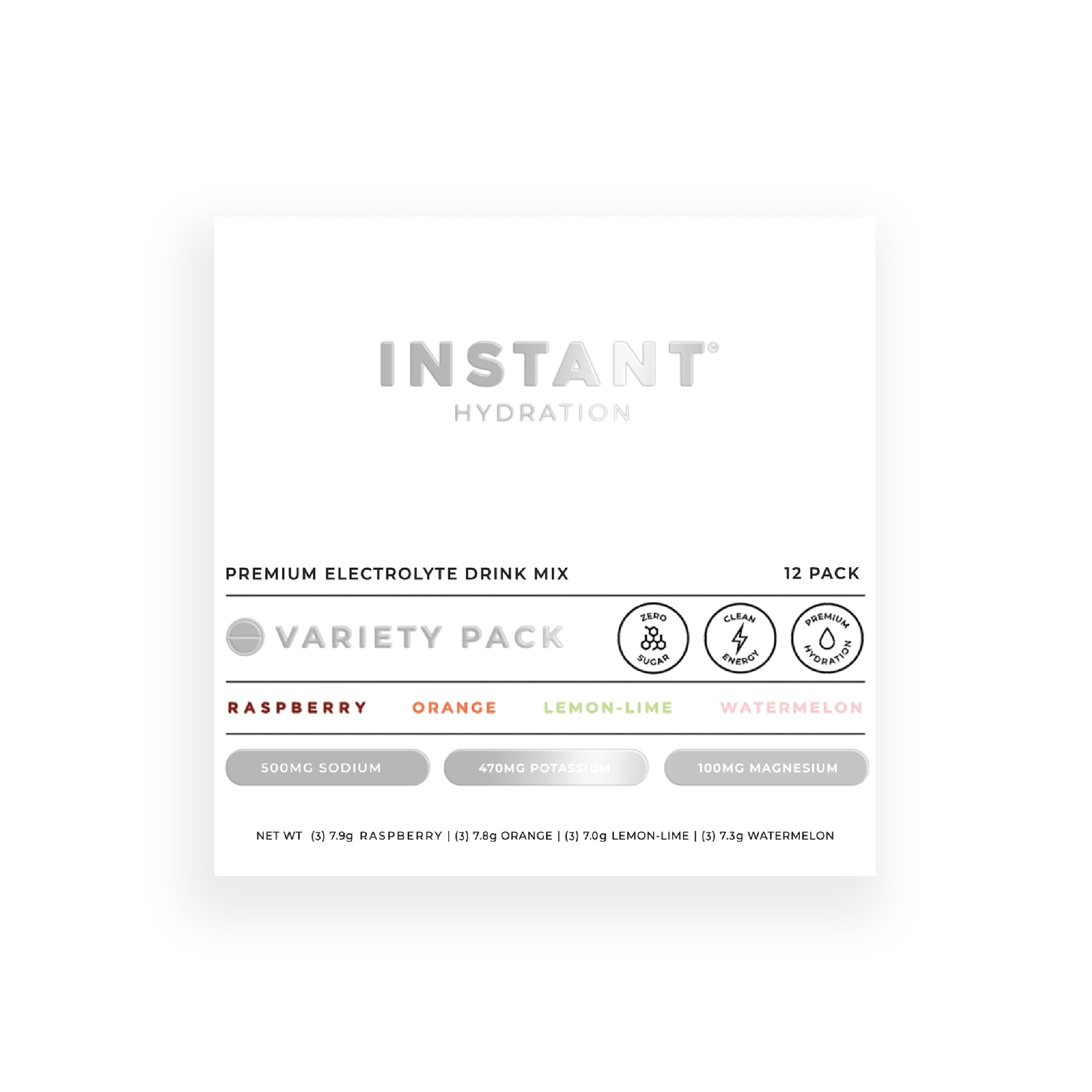 Instant Hydration variety pack bottle open for on-the-go hydration