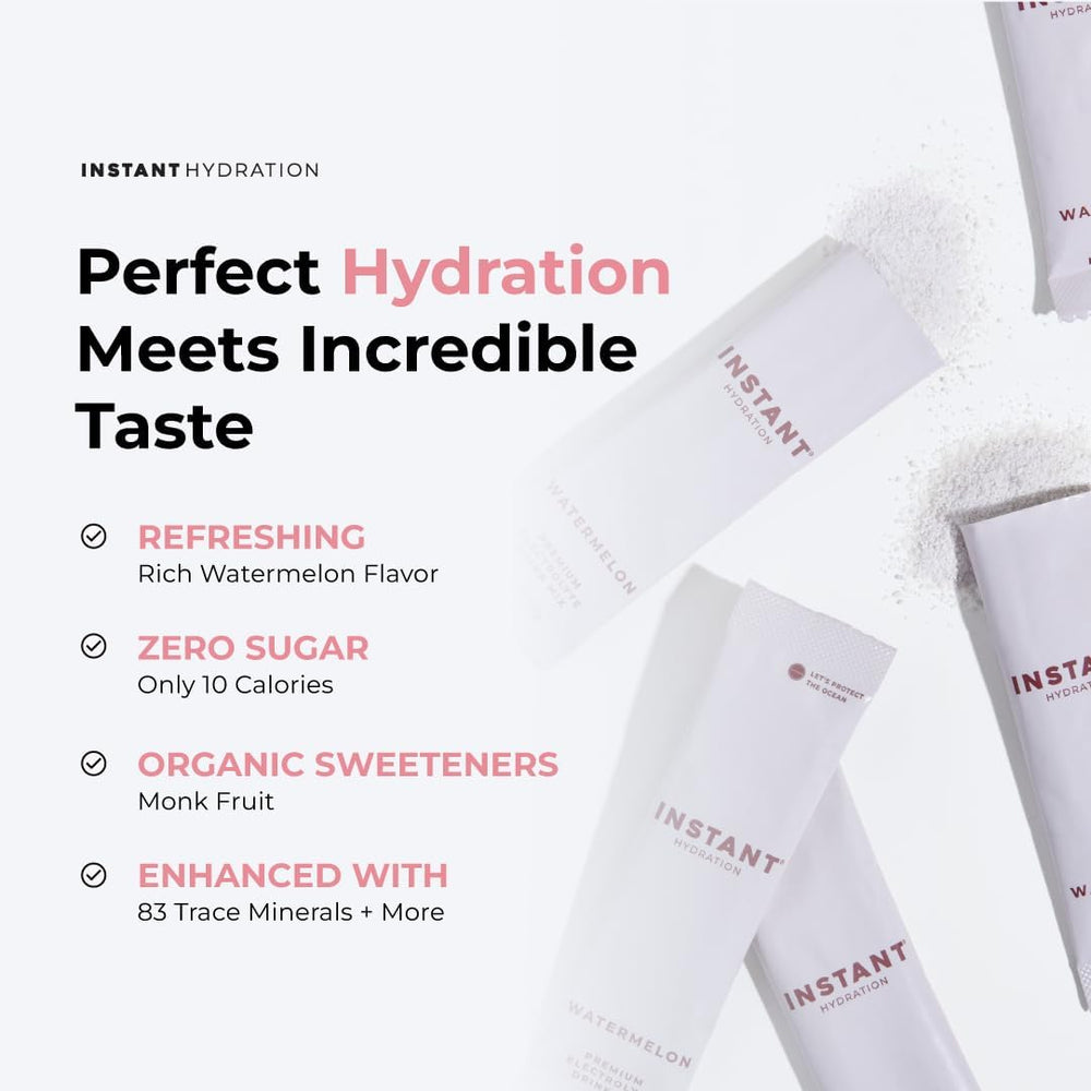 Instant Hydration Watermelon bottle with powder scoop for post-workout hydration ideas.