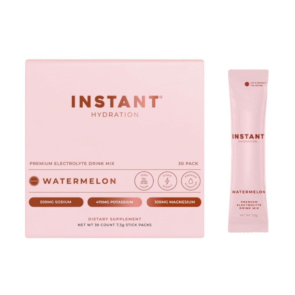 Instant Hydration Watermelon packets front view for quick, flavorful hydration.