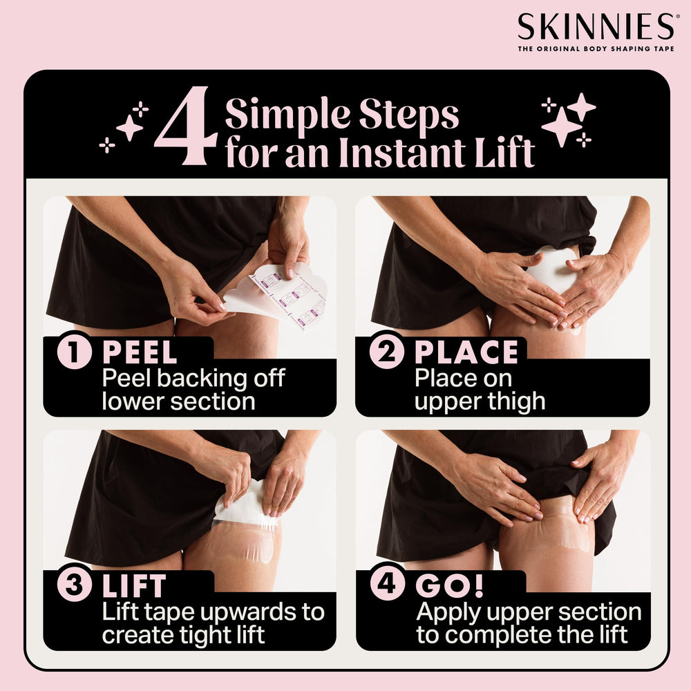 Shark Tank feature Skinnies thigh lift tape patent-protected design
