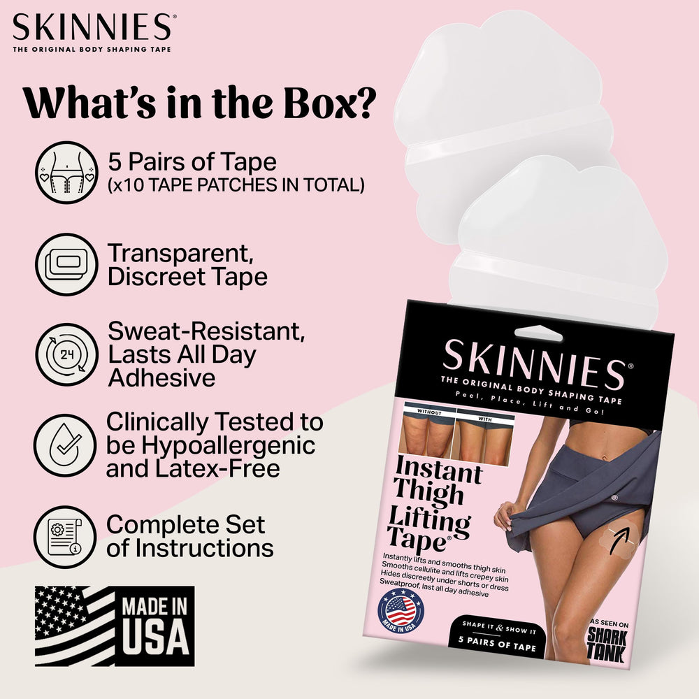 Boxed Skinnies five-pair pack ready for outfits