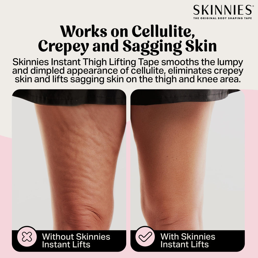 Skinnies sweatproof adhesive remains secure during activity