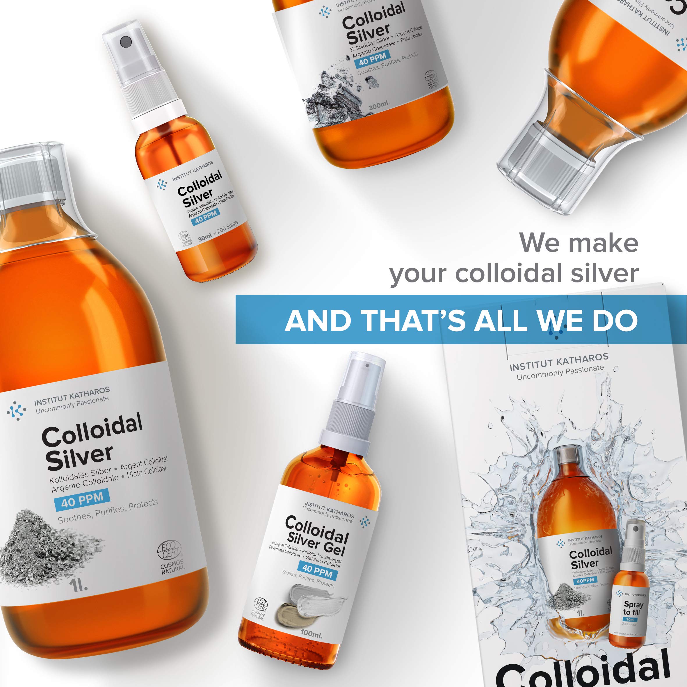 Institut Katharos colloidal silver spray-to-fill for quick topical use