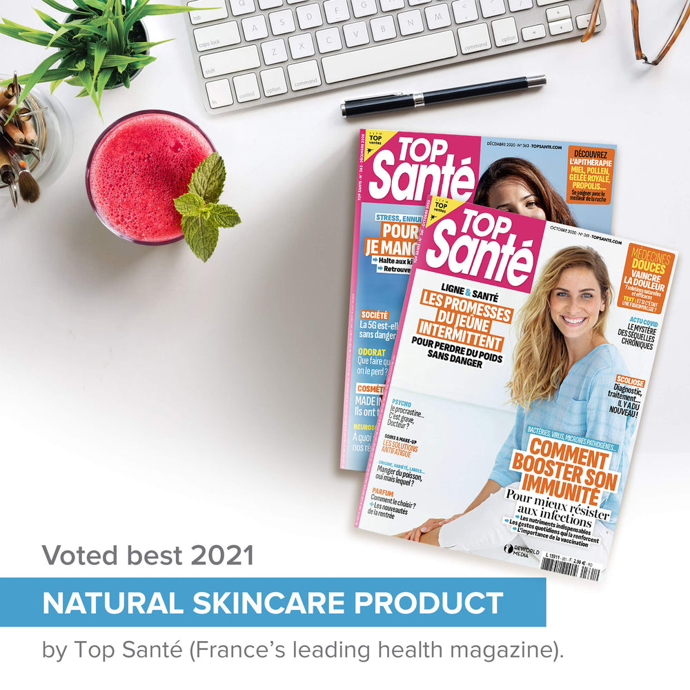 Primer plano de gotas de plata coloidal para absorción potencial