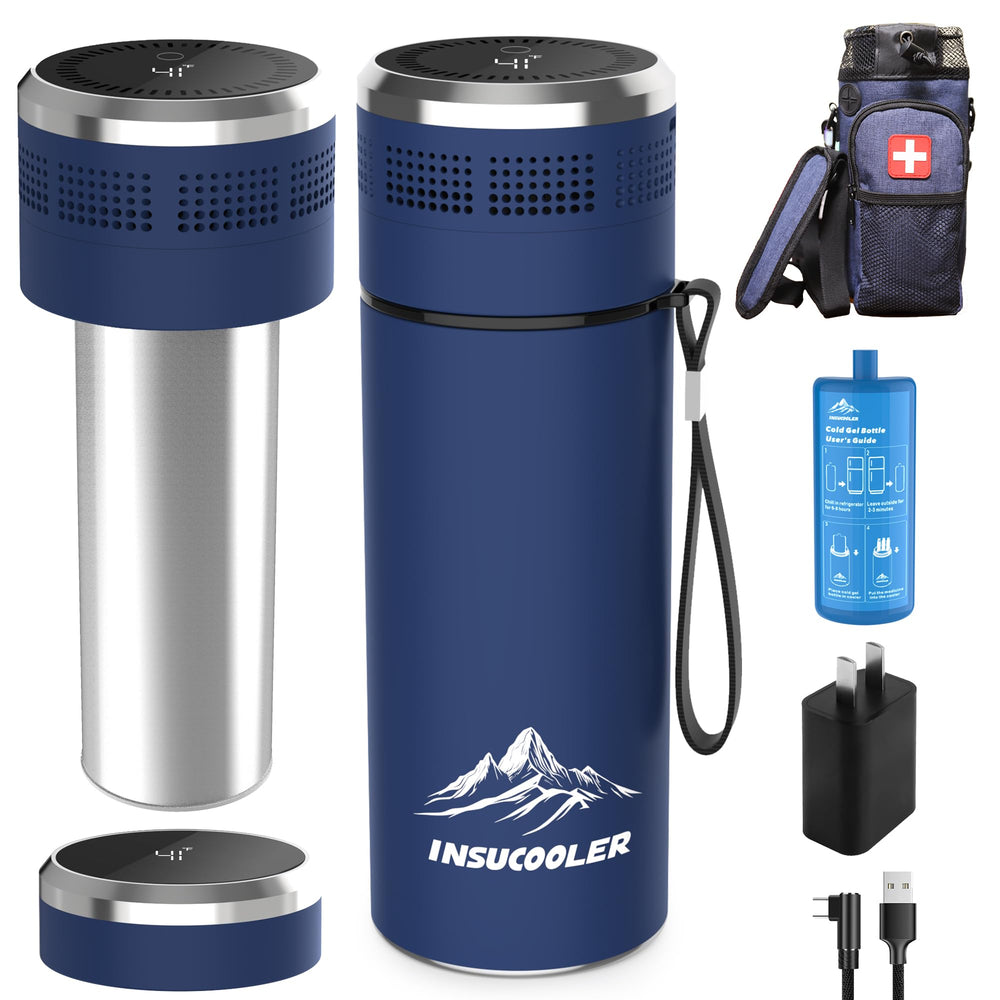 INSUCOOLER insulin cooler travel case with digital display showing temperature