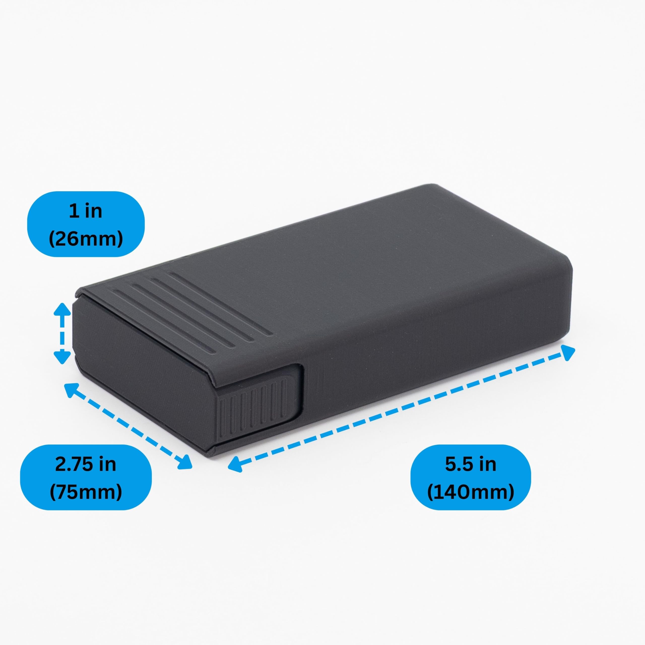 Insulin-Peptide Travel Case size comparison; phone-height for easy storage.