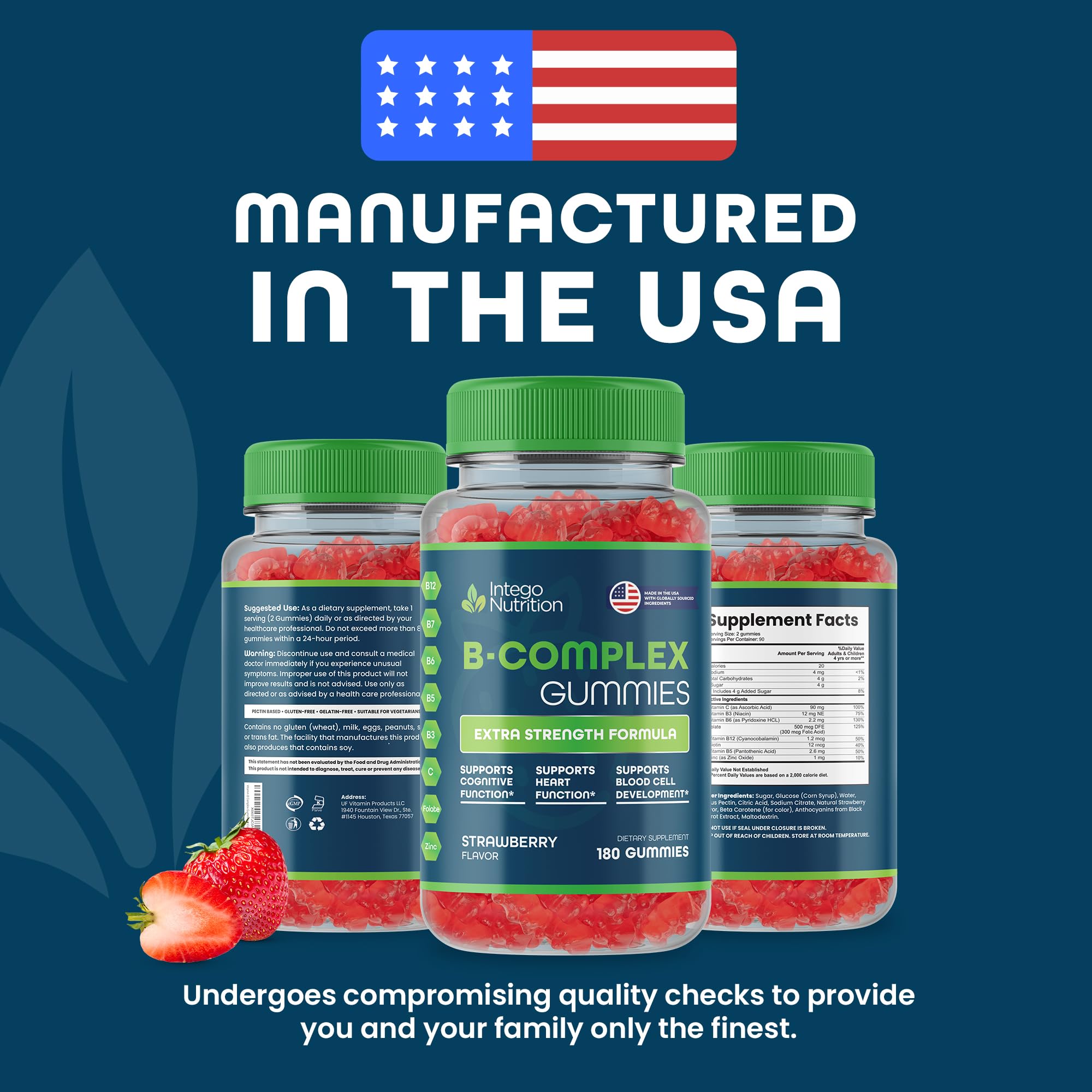INTEGO NUTRITION gummies poured during breakfast for energy.