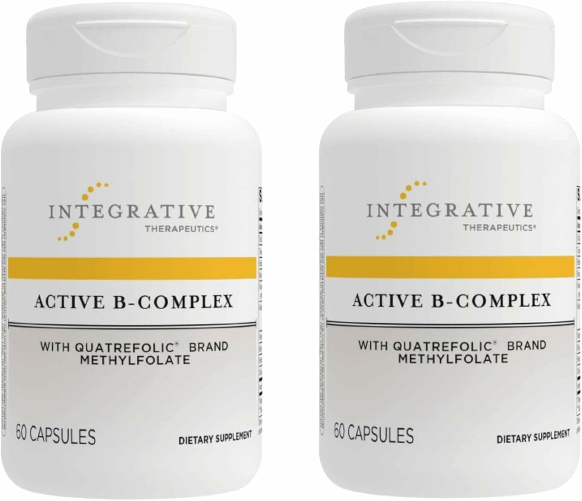 Integrative Therapeutics Active B-Complex bottle with label emphasizes energy support for daily tasks.