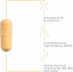 Integrative Therapeutics Active B-Complex label highlights nutrient details for nervous system and immune health.