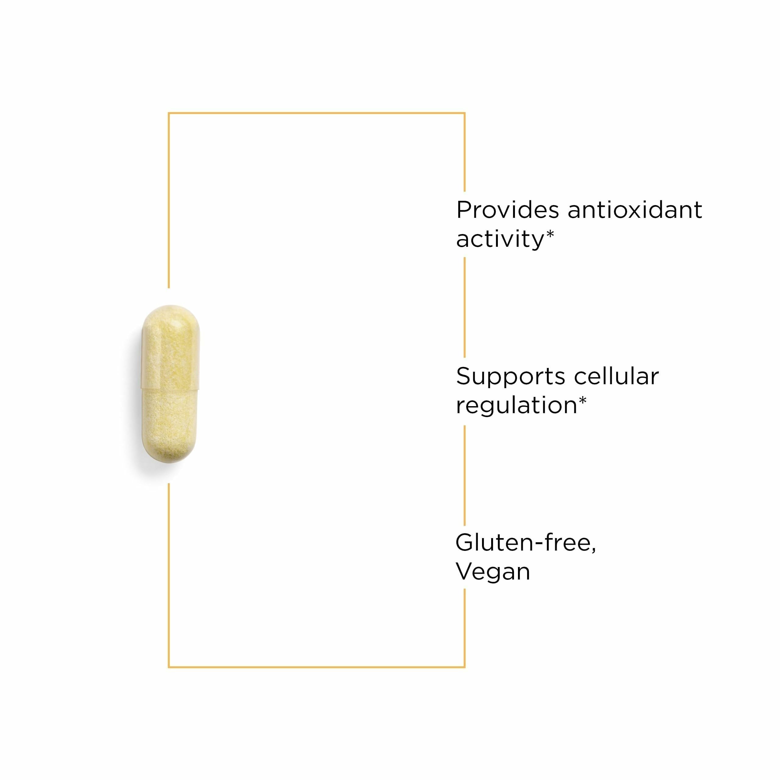 Capsules poured from bottle suggest easy daily use of Isoquercitrin supplement.
