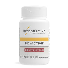 Integrative Therapeutics B12-Active cherry chewables bottle for daily nerve support.