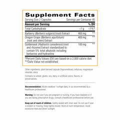 Integrative Therapeutics Berberine Complex capsules close-up showing easy daily servings