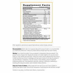 Integrative Therapeutics Blue Heron label close-up highlighting gut health ingredients