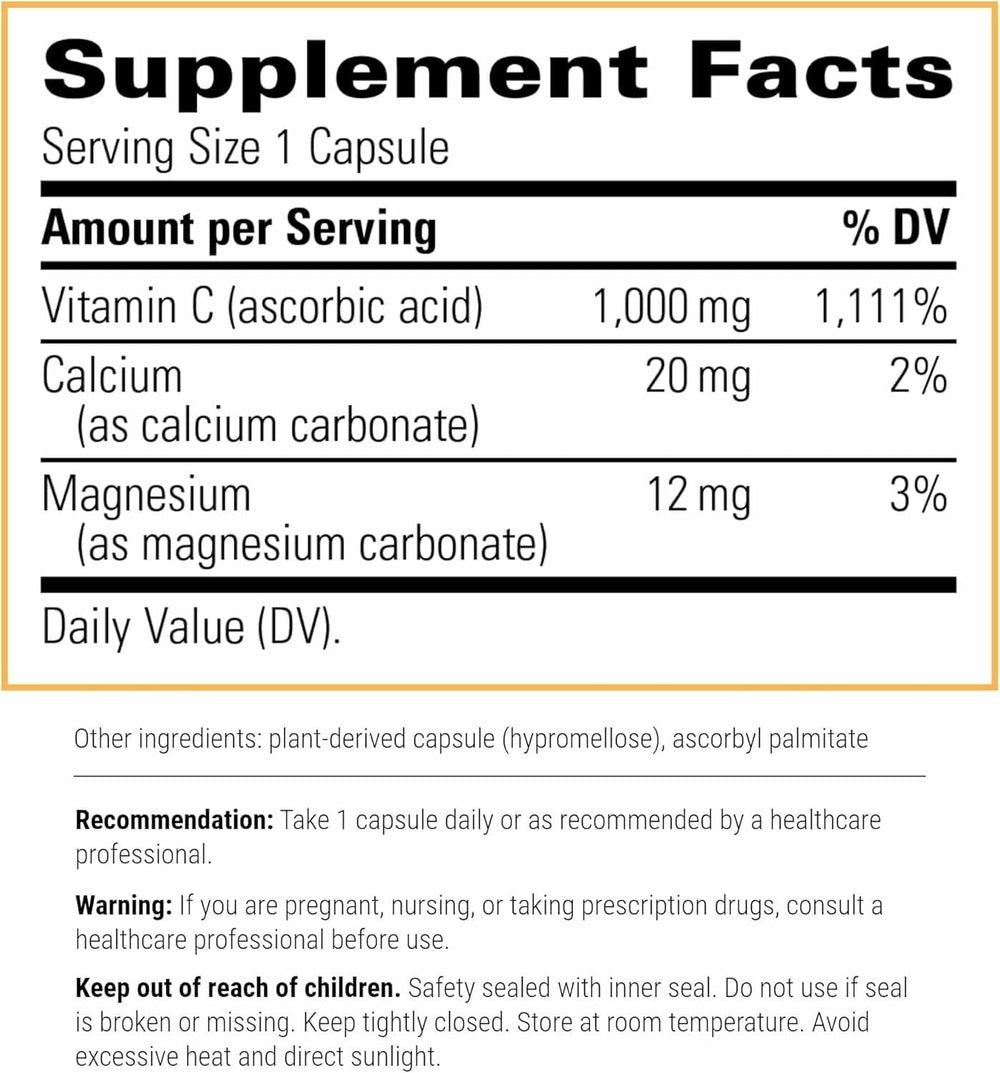 Integrative Therapeutics Buffered Vitamin C capsule close-up for daily immune support