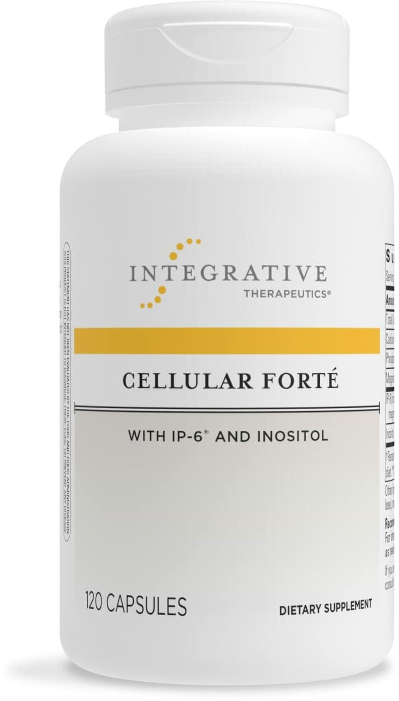 Integrative Therapeutics Cellular Forte bottle close-up highlighting IP-6 inositol formula for immune support.