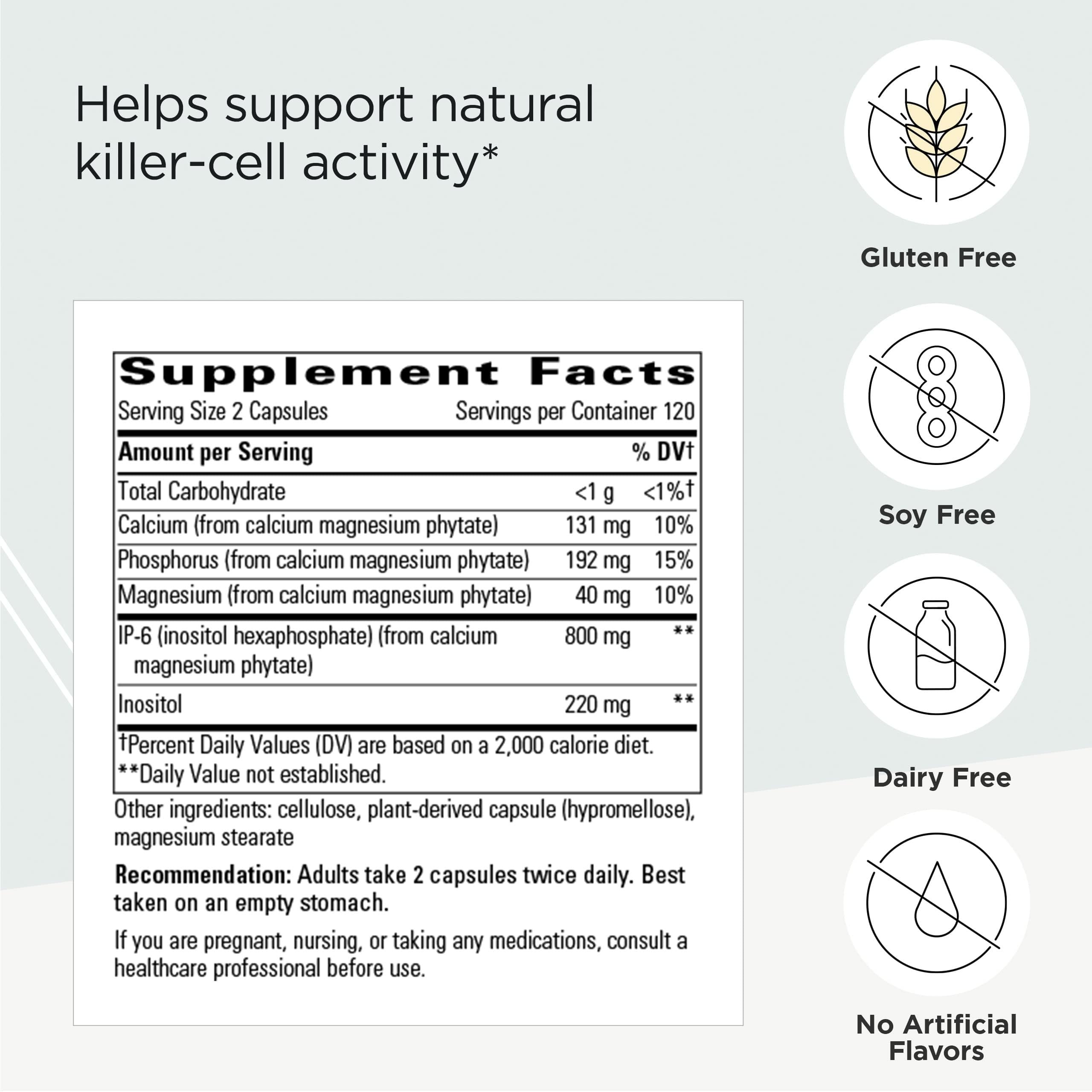 Integrative Therapeutics Cellular Forte capsules image emphasizing vegan, gluten-free, dairy-free ingredients.