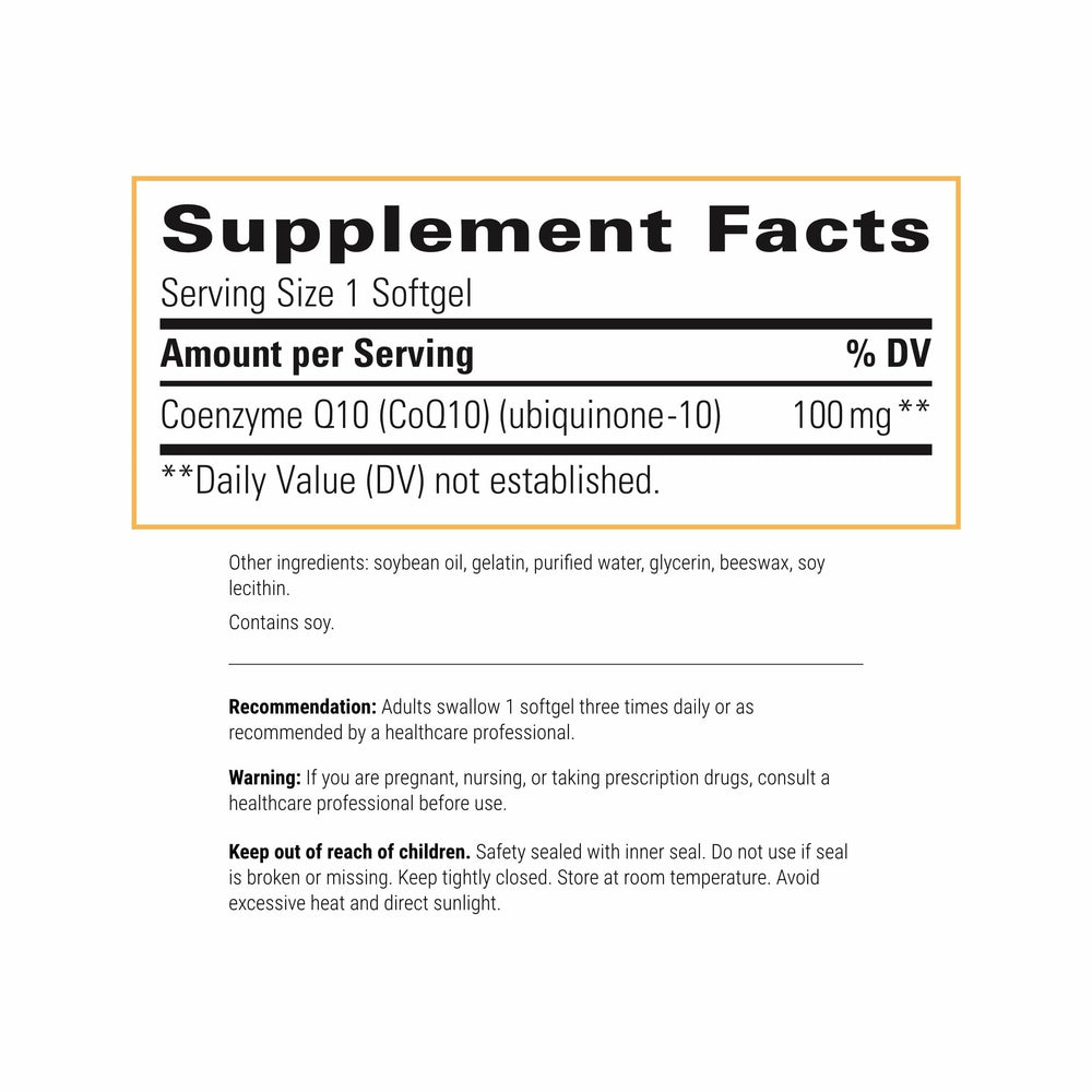 Integrative Therapeutics CoQ10 softgels front view showing easy-to-swallow format.