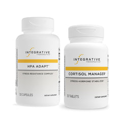 Integrative Therapeutics Cortisol Manager bottle shown, supporting a calmer daily response.