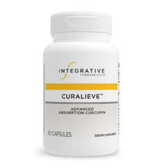 Integrative Therapeutics Curalieve bottle shows high-absorption curcumin benefits