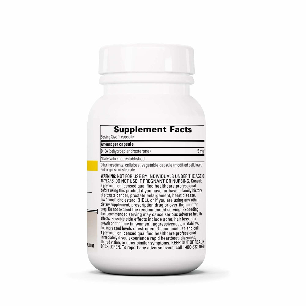 Integrative Therapeutics DHEA-5 capsules closeup, small 5 mg format.
