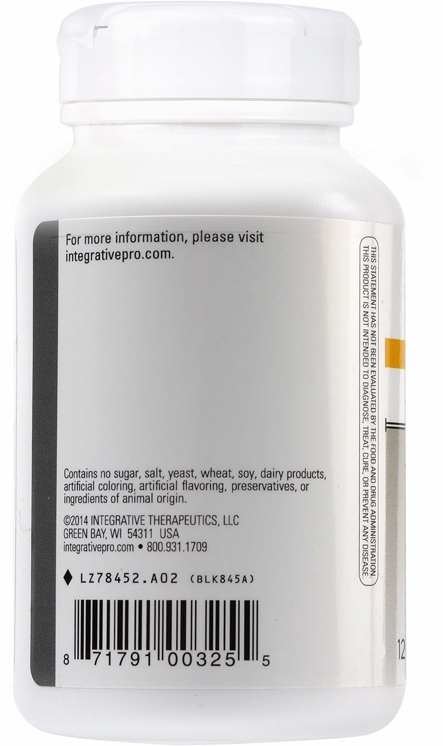 Integrative Therapeutics Fiber Formula capsules closeup emphasizing plant-based fiber