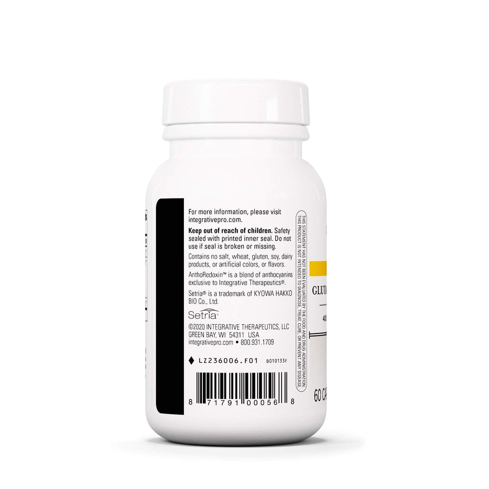 Capsules of Integrative Therapeutics Glutathione Cell Defense for daily use