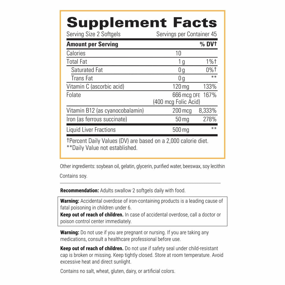 Capsules of Integrative Therapeutics Iron Complex ready for daily wellness.