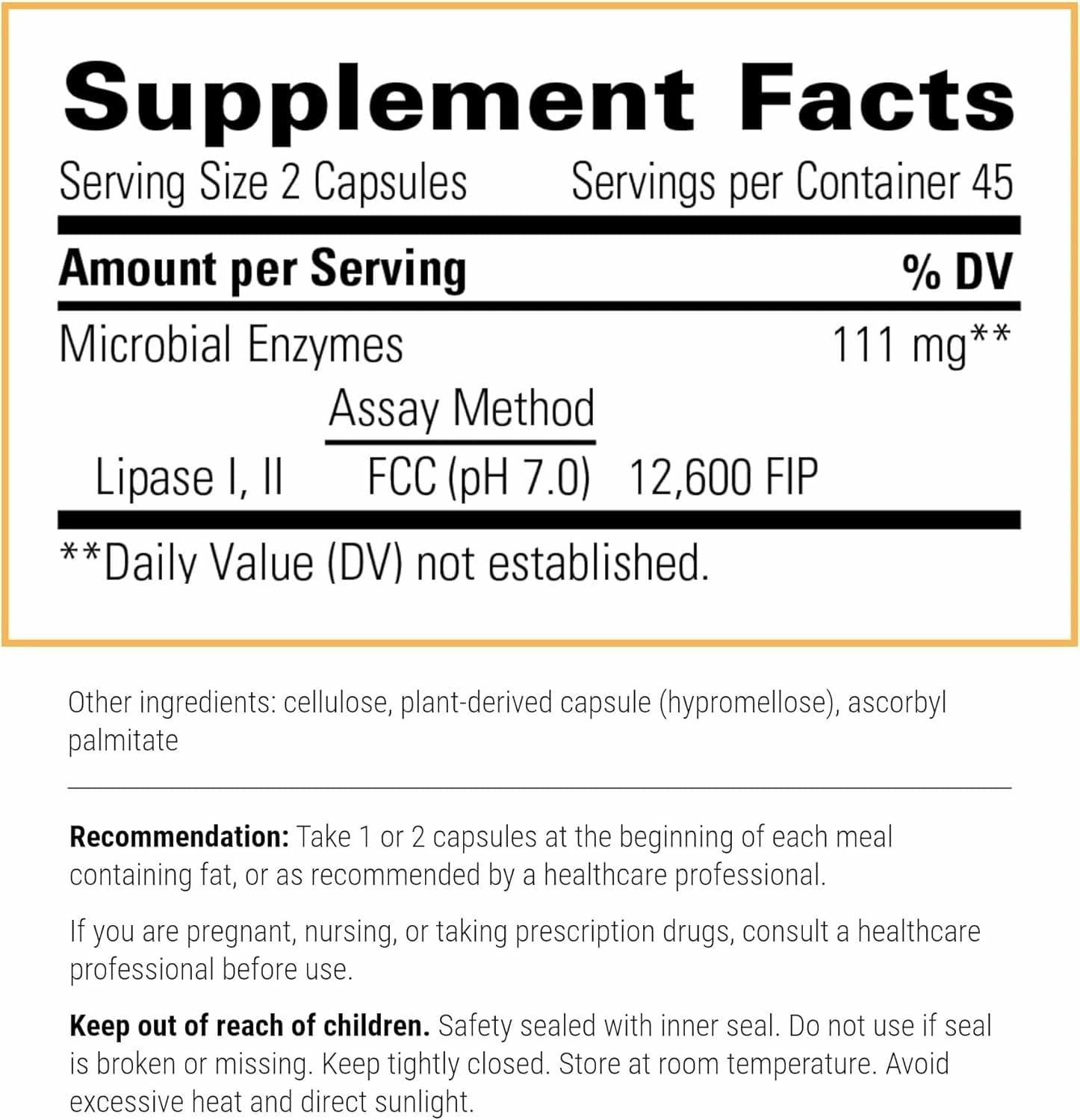 Lipase Concentrate-HP capsules aid nutrient absorption during everyday meals.