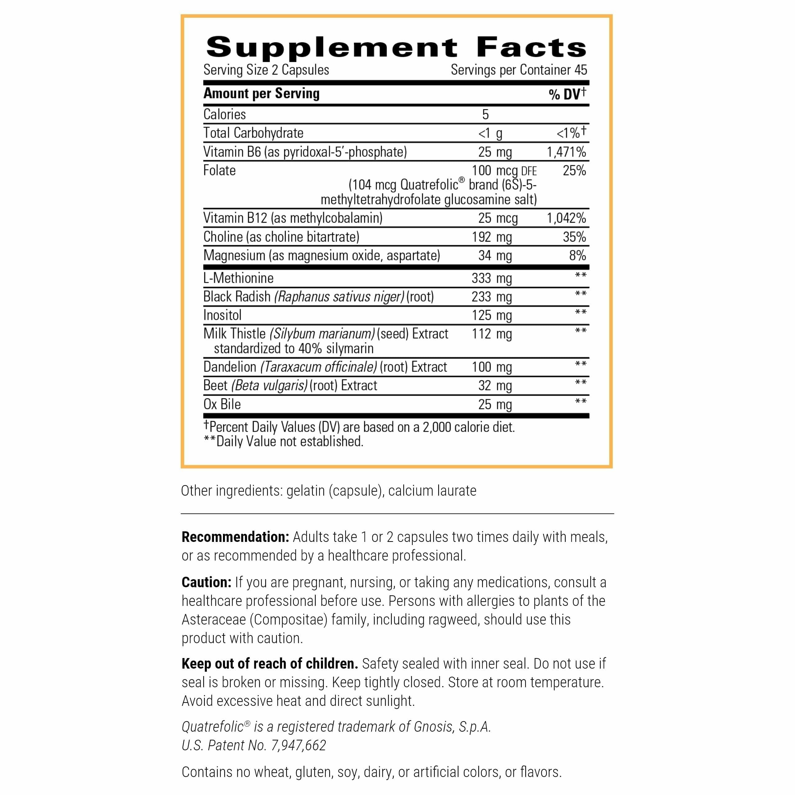 Integrative Therapeutics Lipotropic Complex capsules ready for daily liver support