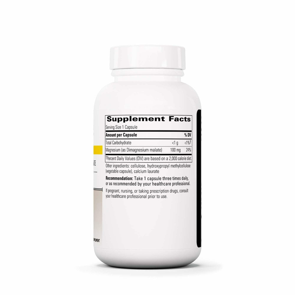 Integrative Therapeutics Magnesium Malate capsule closeup of small, convenient tablets