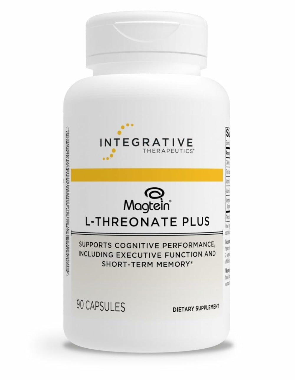 Integrative Therapeutics Magtein L-Threonate Plus bottle for daily brain support.