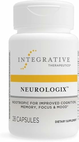 Integrative Therapeutics Neurologix bottle shown for everyday brain support and focus.