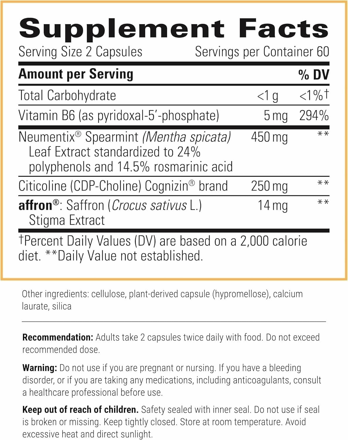 Neurologix capsules close-up for non-stimulant focus support.