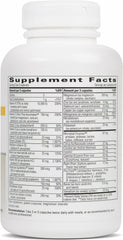 NutriVitamin Enzyme Complex bottle back label displays ingredients and nutrient synergy for balanced daily nutrition.
