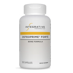 Integrative Therapeutics Osteoprime Forte bottle label highlighting bone-supporting formula.