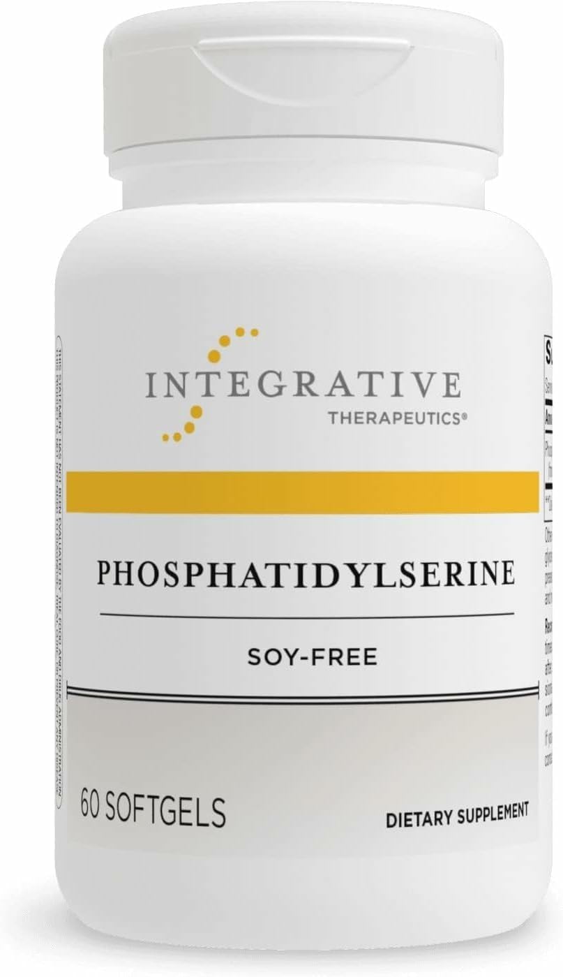 Integrative Therapeutics phosphatidylserine bottle and label highlighting premium brain health support