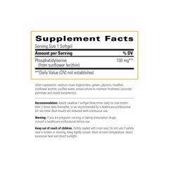 Integrative Therapeutics phosphatidylserine softgels close up for easy daily intake