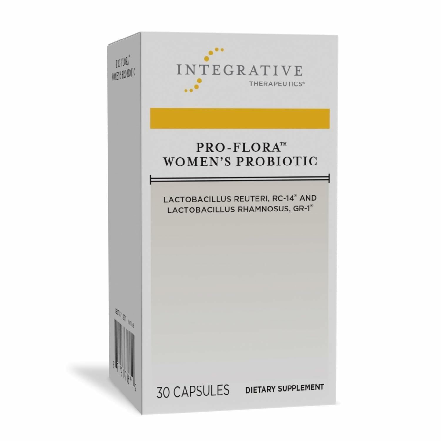 Integrative Therapeutics Pro-Flora bottle with label for daily vaginal health support