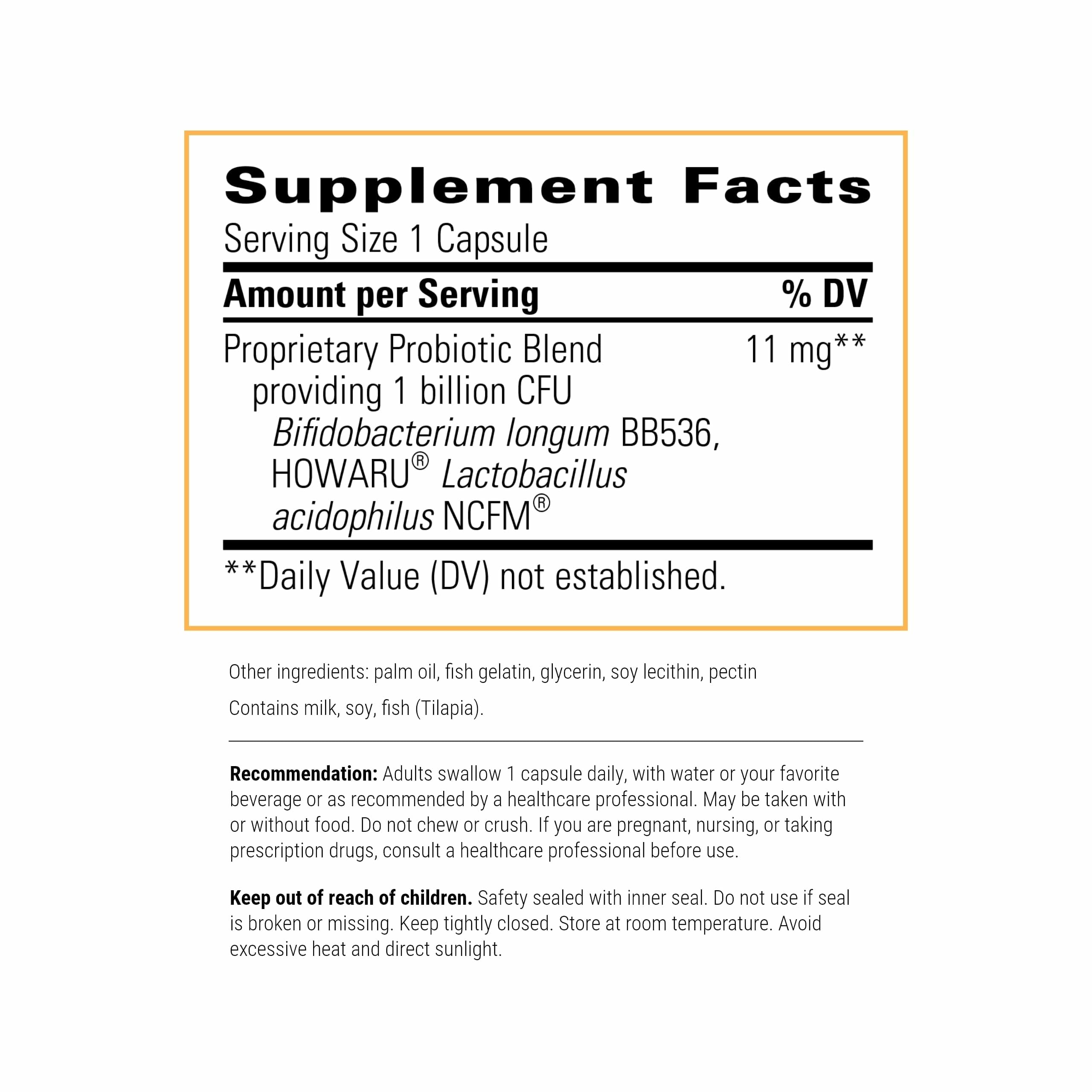Integrative Therapeutics Probiotic Pearls capsules ready for convenient daily use.