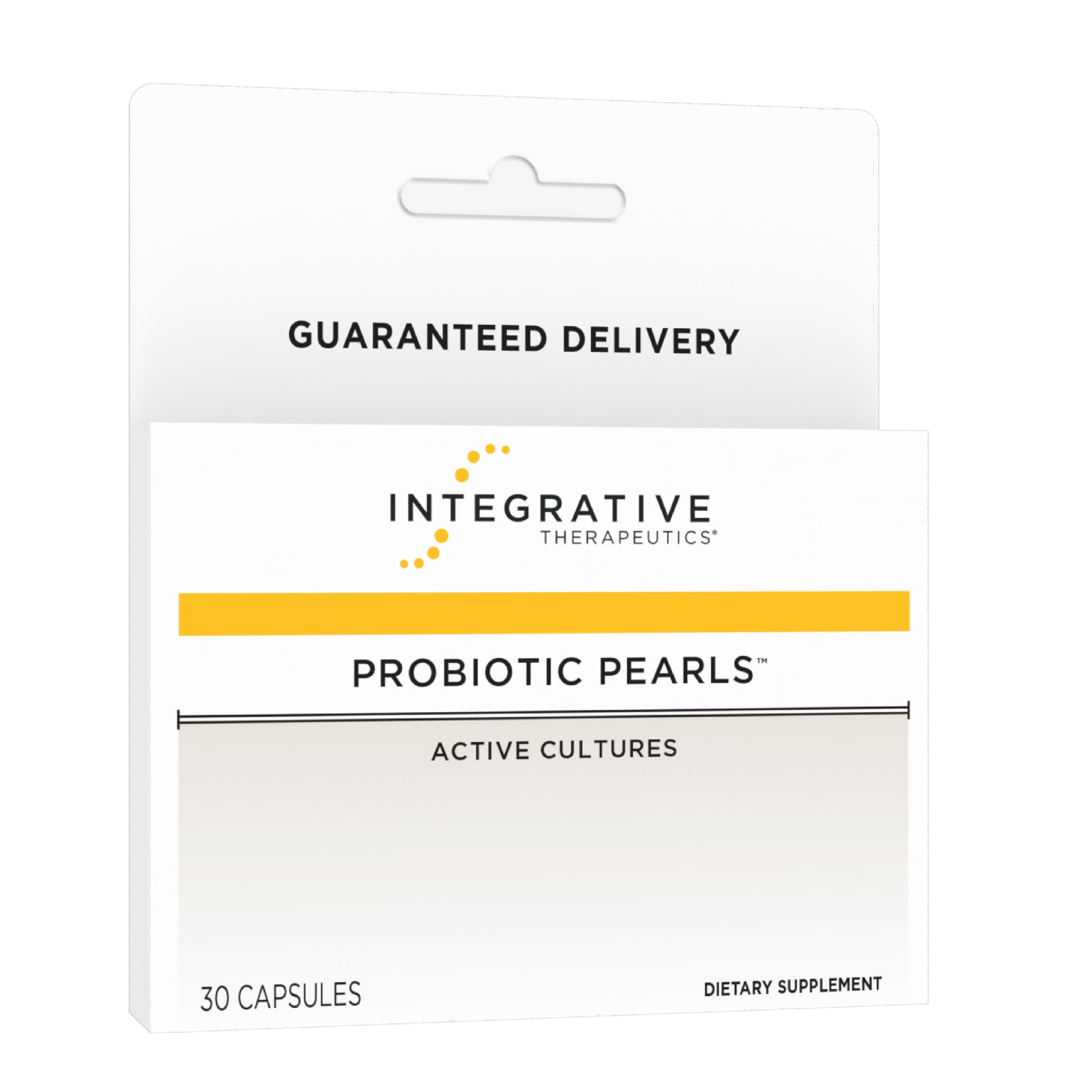 Integrative Therapeutics Probiotic Pearls bottle for daily digestive support.