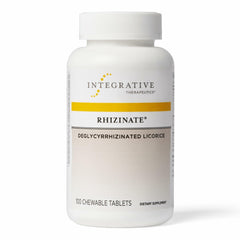 Integrative Therapeutics Rhizinate bottle for convenient digestive comfort support.