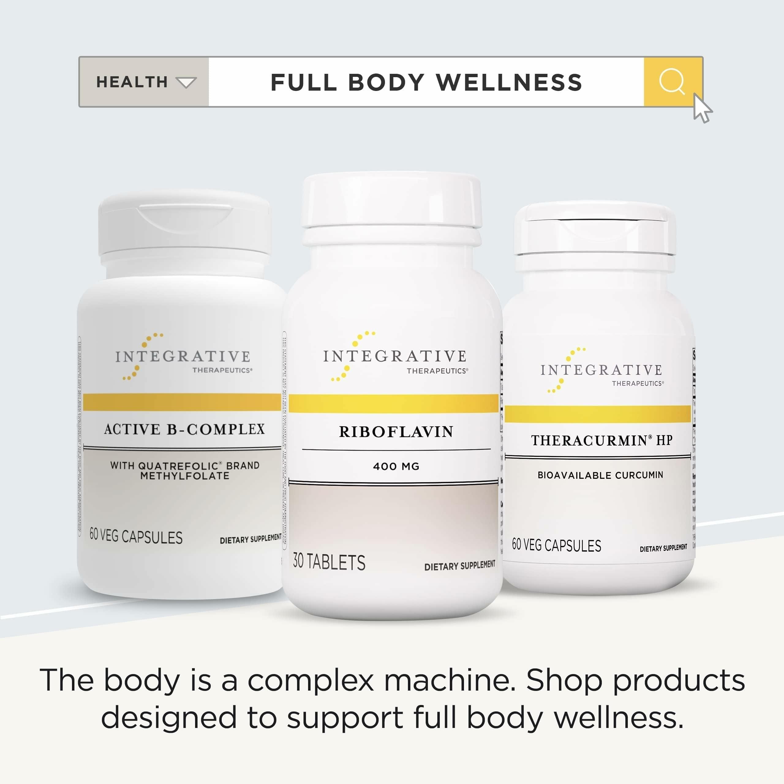 Integrative Therapeutics Riboflavin ingredients list emphasizes vegan, allergen-free profile