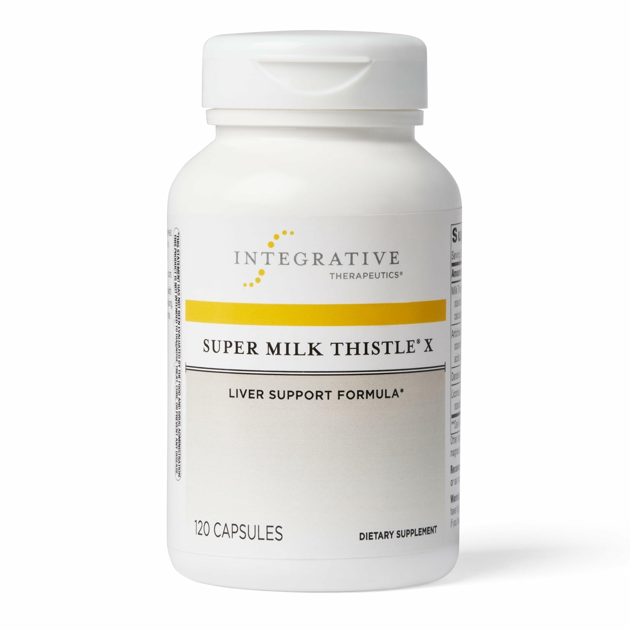 Integrative Therapeutics Super Milk Thistle X bottle for daily liver support and overall wellness.