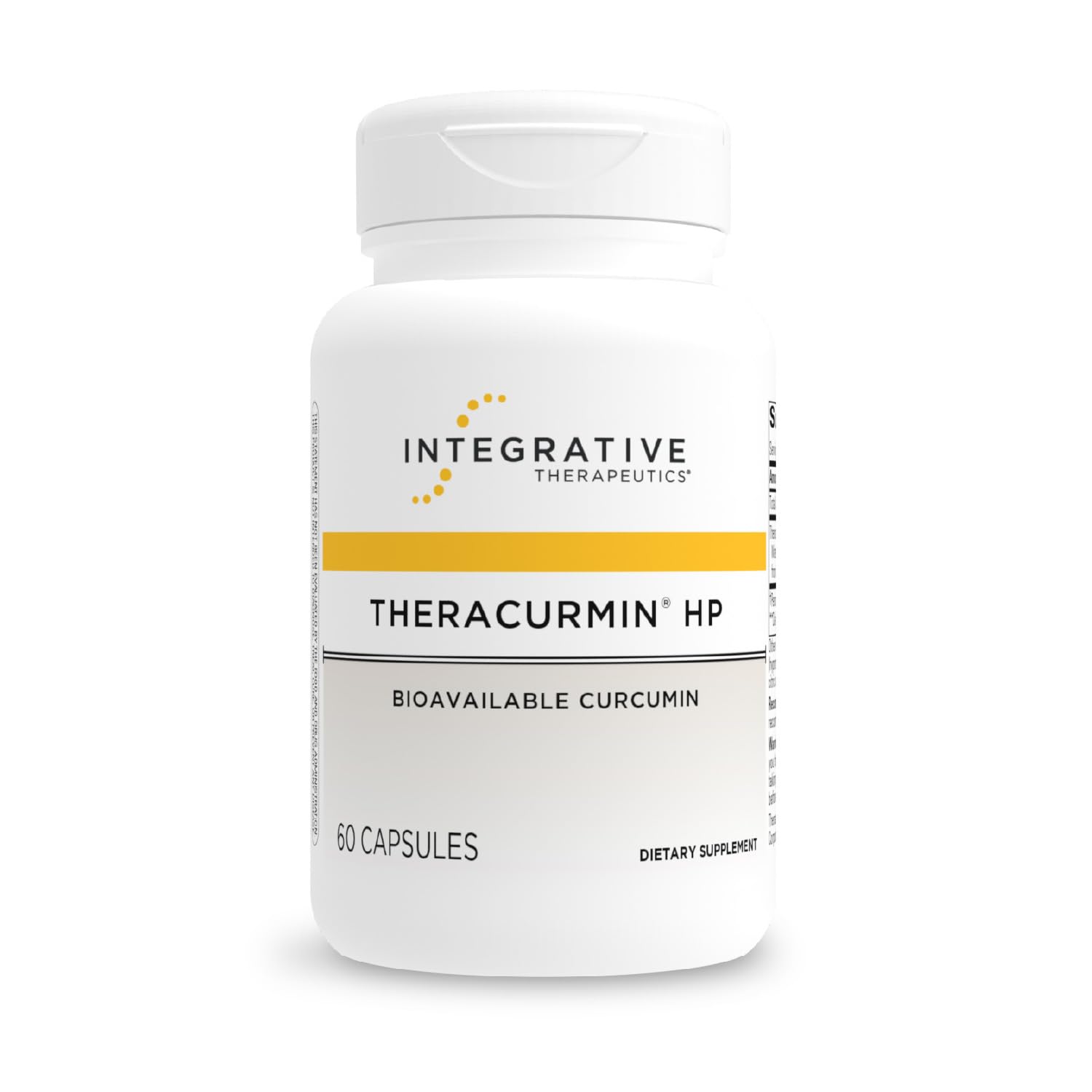 Integrative Therapeutics Theracurmin HP bottle close-up showing premium formulation for recovery