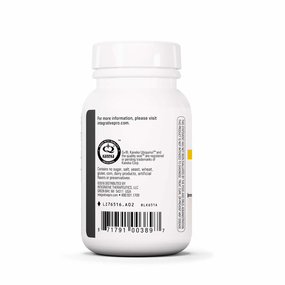 Integrative Therapeutics UBQH label details on bottle for transparency.