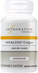 Integrative Therapeutics Vitaline CoQ10 chocolate chewables support heart and brain health.