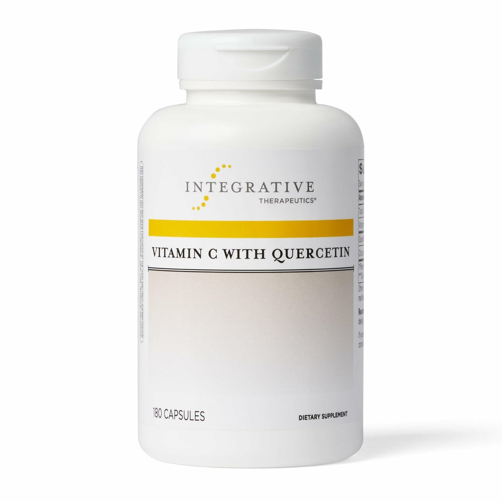 Integrative Therapeutics Vitamin C with Quercetin bottle label showing immune support potential