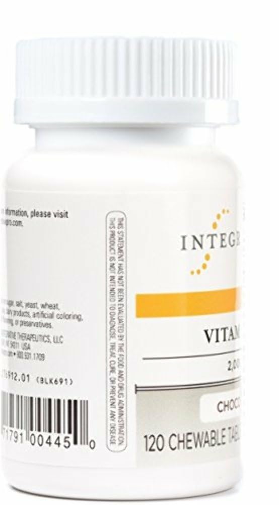 Gluten-free and dairy-free icons on Integrative Therapeutics Vitamin D3 packaging
