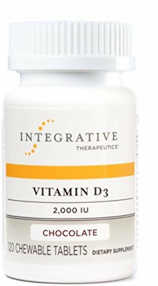 Retail packaging display of Integrative Therapeutics Vitamin D3 2000 IU bottle