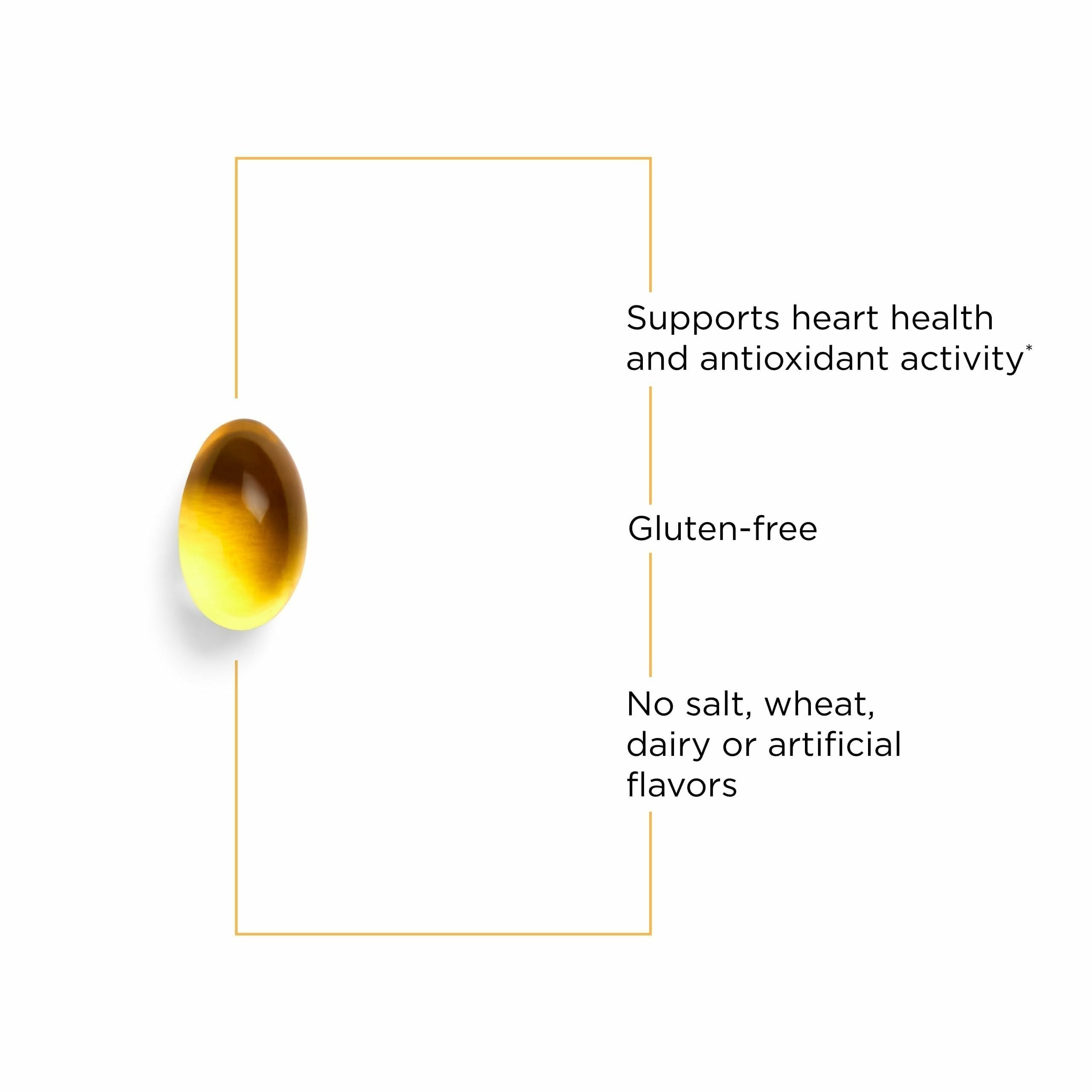 Integrative Therapeutics Vitamin E softgels on countertop for cardiovascular health support.